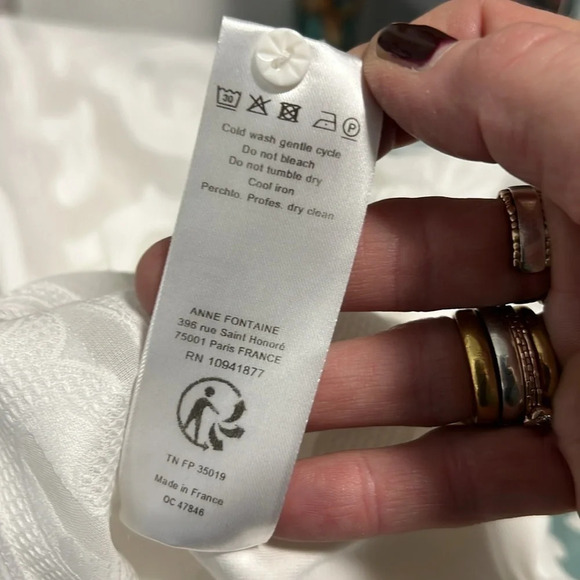 Anne Fontaine Ermine Shirt in White Size 42/US10 - Picture 11 of 16